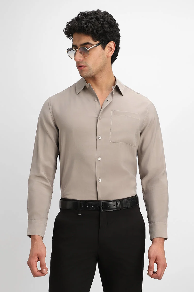 سنيتش Beige Regular Fit Shirt
